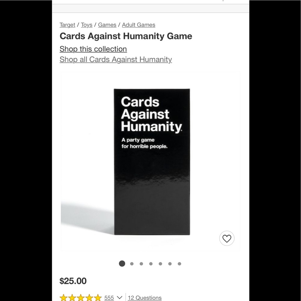 Cards Against Humanity Game